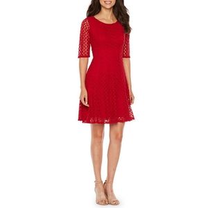 Rabbit Rabbit Rabbit Red Lace Dress